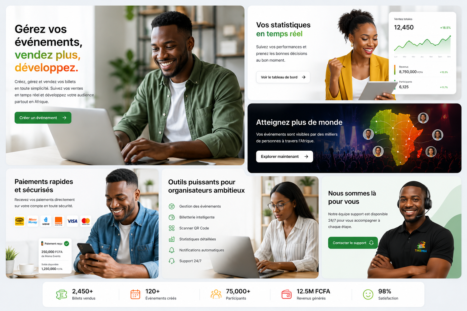 Plateforme organisateur Tikemia sur ordinateur et téléphone